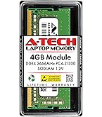 A-Tech 4GB DDR4 2400 MHz SODIMM PC4-19200 (PC4-2400T) CL17 Non-ECC